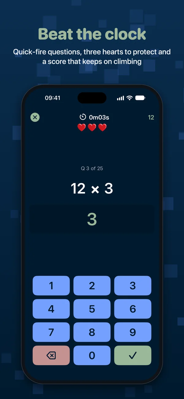 Beat the clock: quick-fire questions, three hearts to protect and a score that keeps on climbing